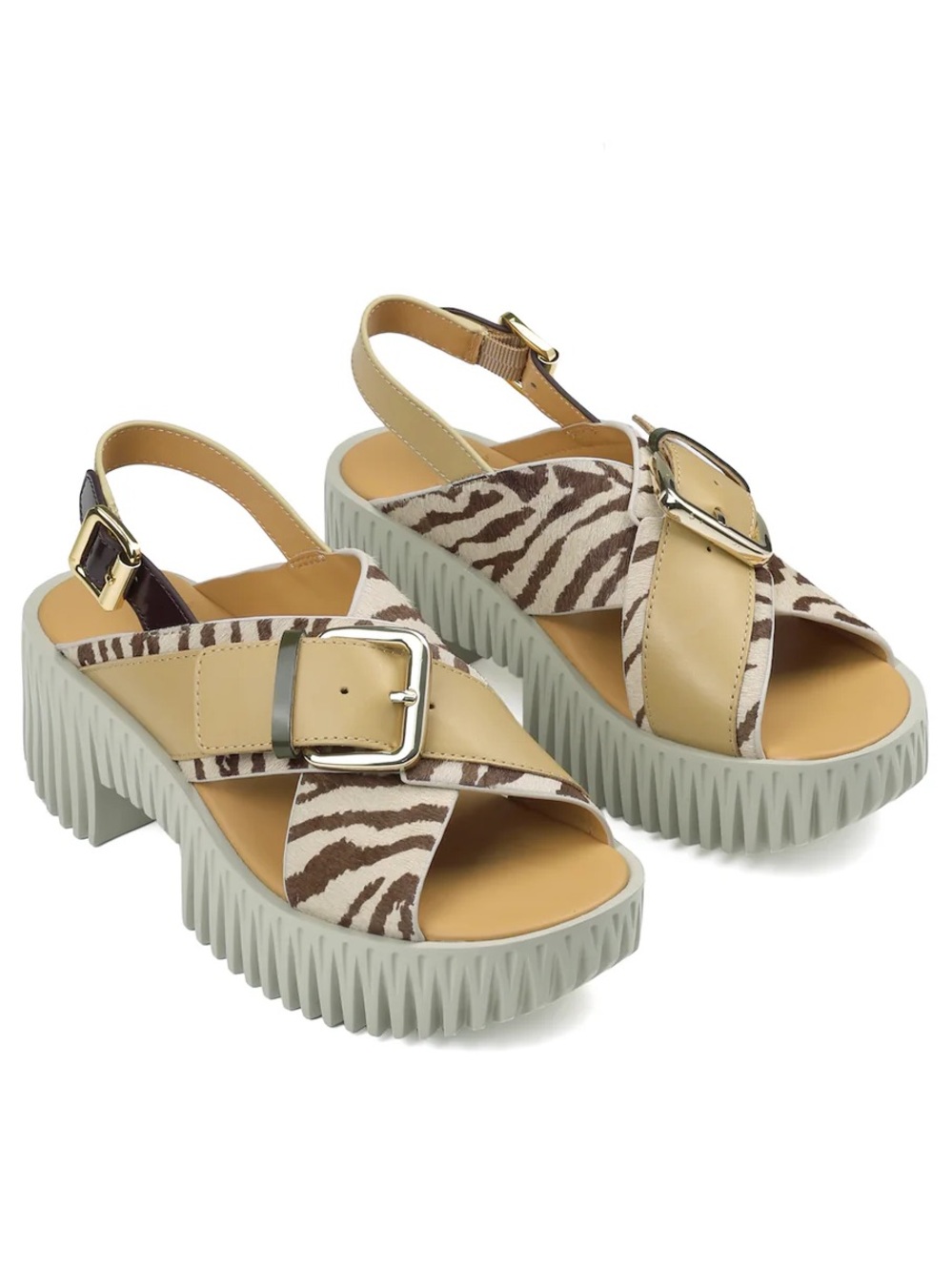 New in Box Size 39 4CCCCEESS PLIA JUNO ZEBRA MIX